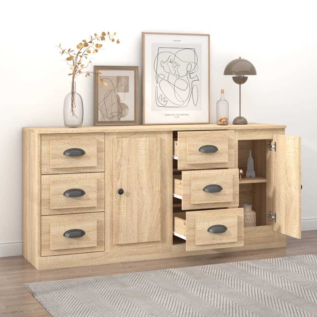 Sideboards 2 Stk. Sonoma-Eiche Holzwerkstoff