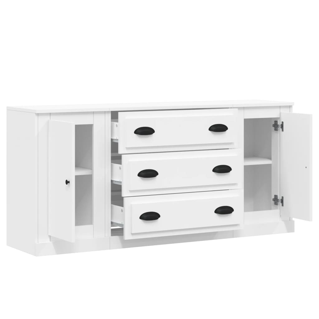Sideboards 3 Stk. Weiß Holzwerkstoff