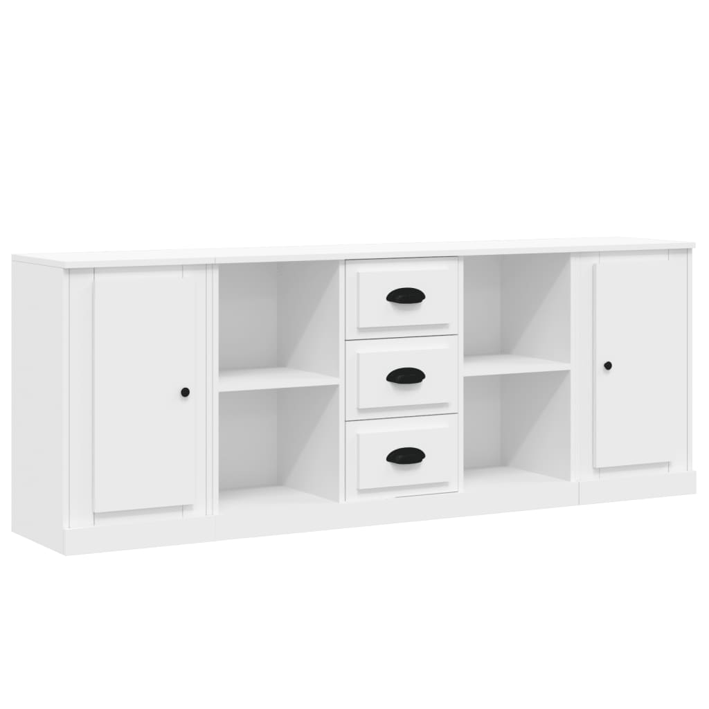 Sideboards 3 Stk. Weiß Holzwerkstoff