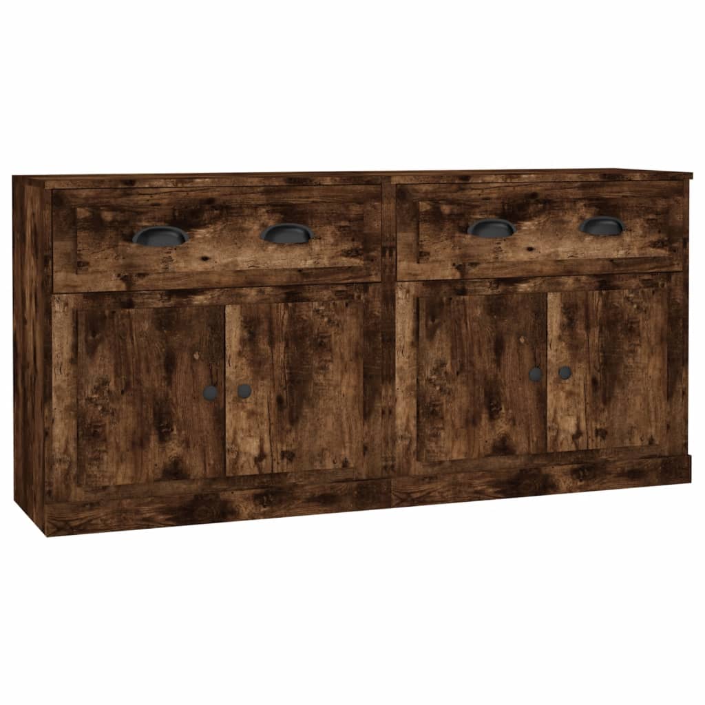 Sideboards 2 Stk. Räuchereiche Holzwerkstoff