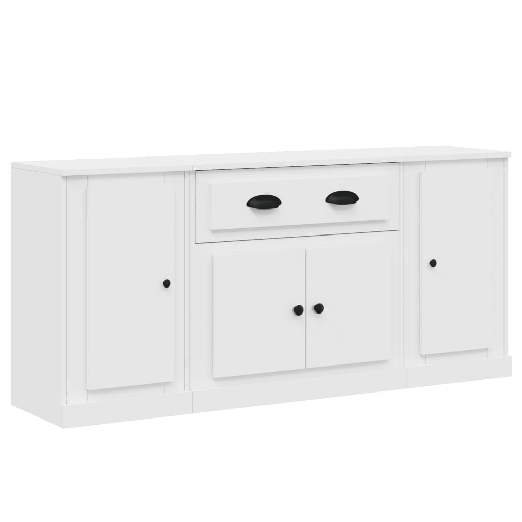 Sideboards 3 Stk. Weiß Holzwerkstoff
