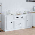 Sideboards 3 Stk. Weiß Holzwerkstoff