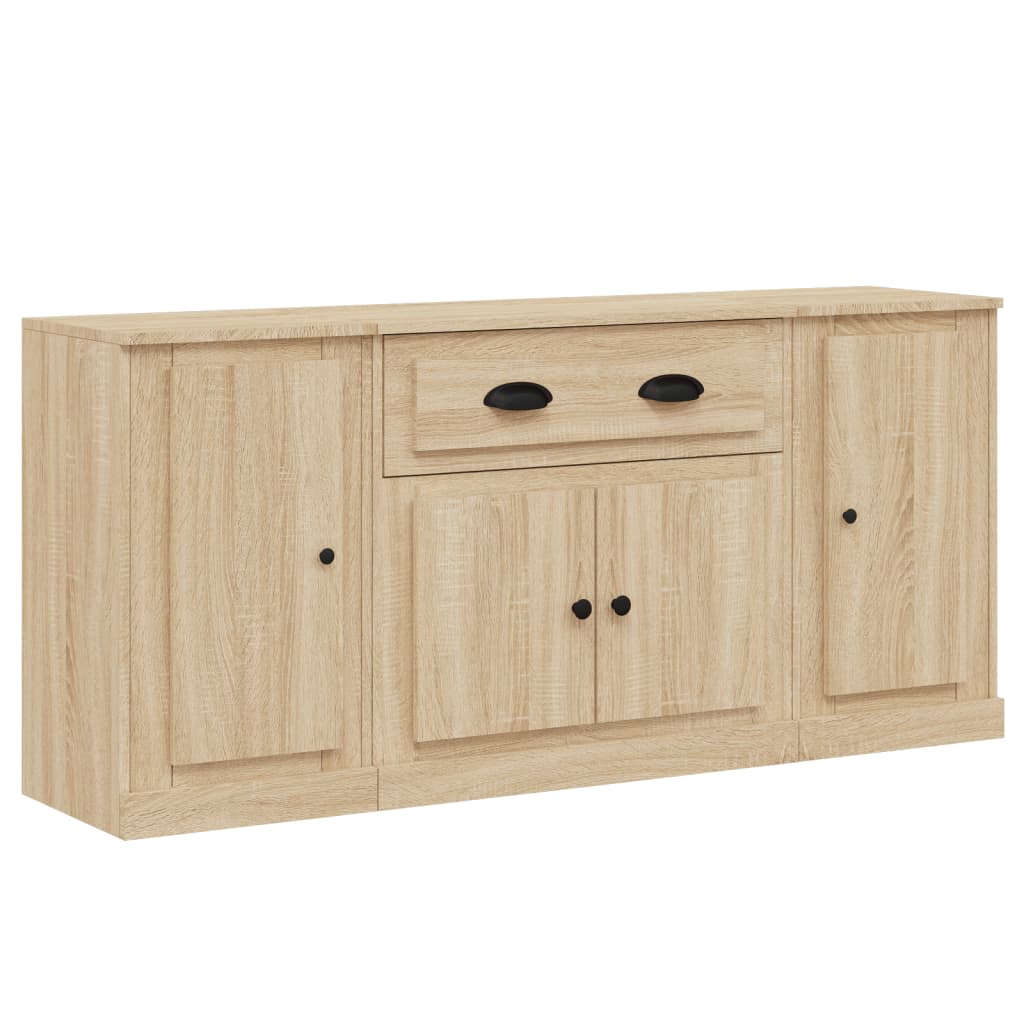 Sideboards 3 Stk. Sonoma-Eiche Holzwerkstoff