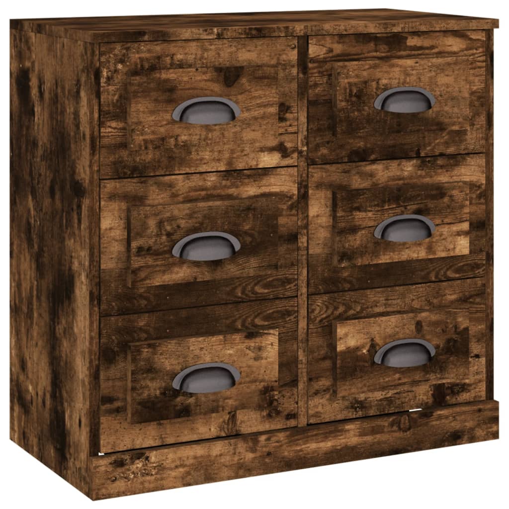 Sideboards 2 Stk. Räuchereiche Holzwerkstoff
