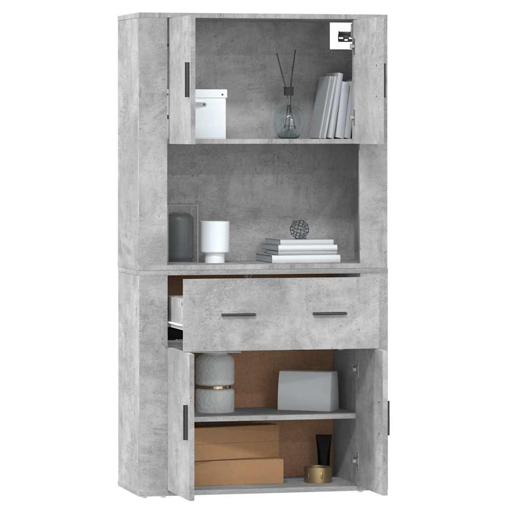 Highboard Betongrau Holzwerkstoff