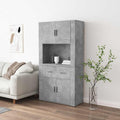Highboard Betongrau Holzwerkstoff