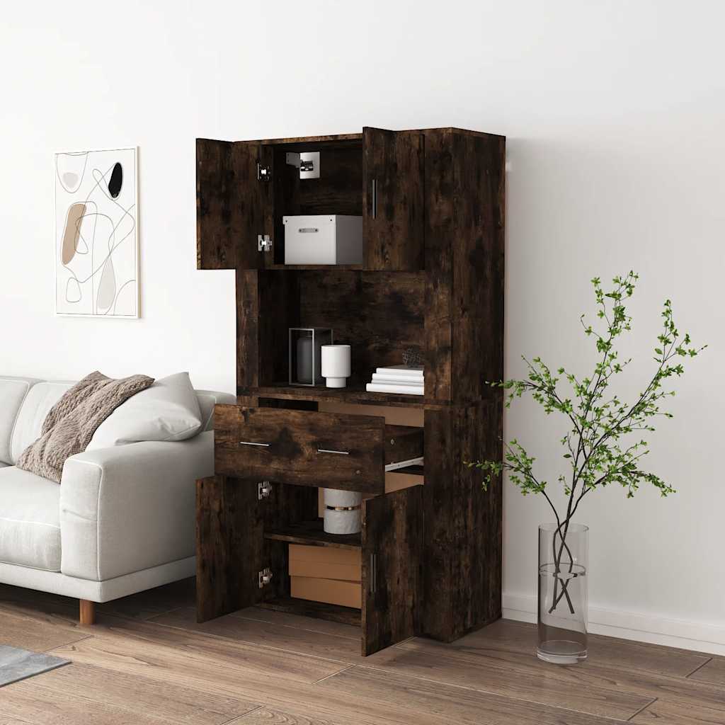 Highboard Räuchereiche Holzwerkstoff