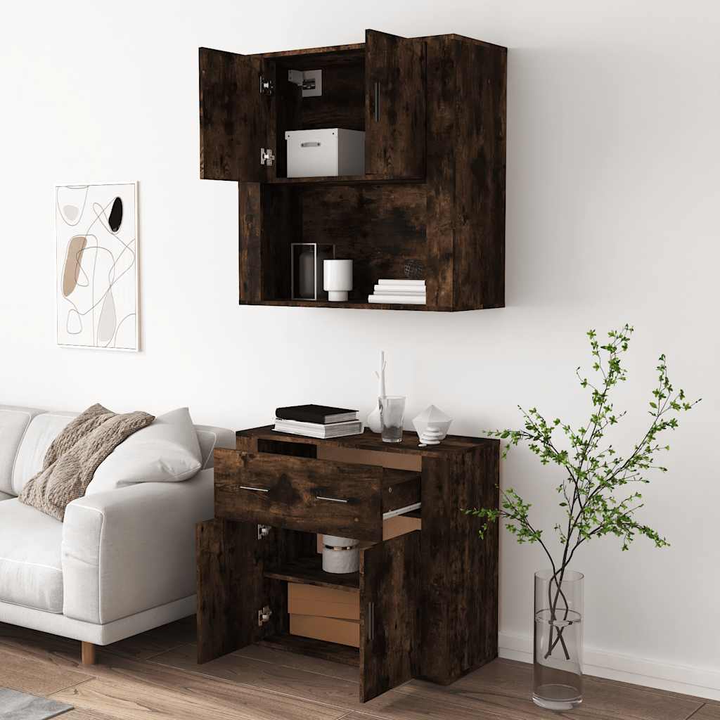 Highboard Räuchereiche Holzwerkstoff
