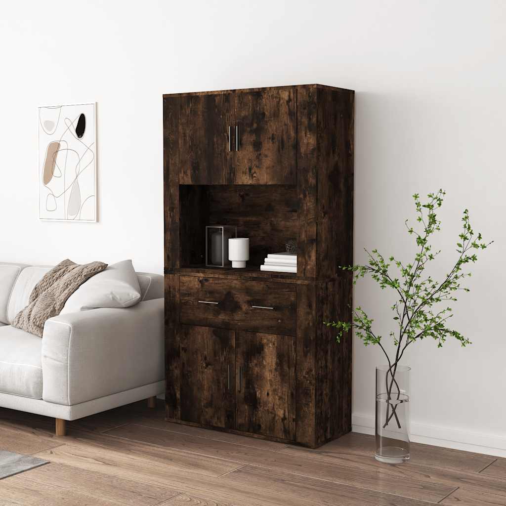 Highboard Räuchereiche Holzwerkstoff