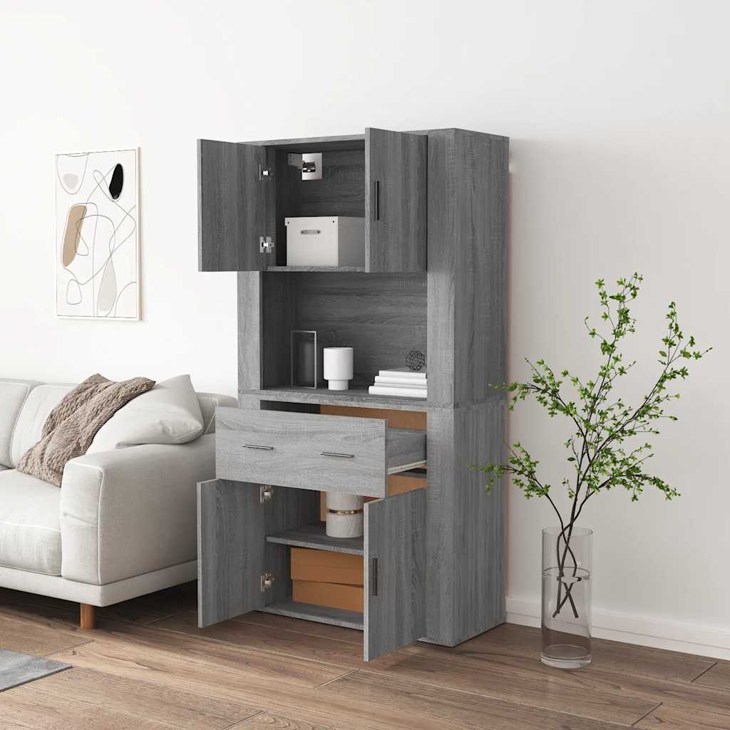 Highboard Grau Sonoma Holzwerkstoff