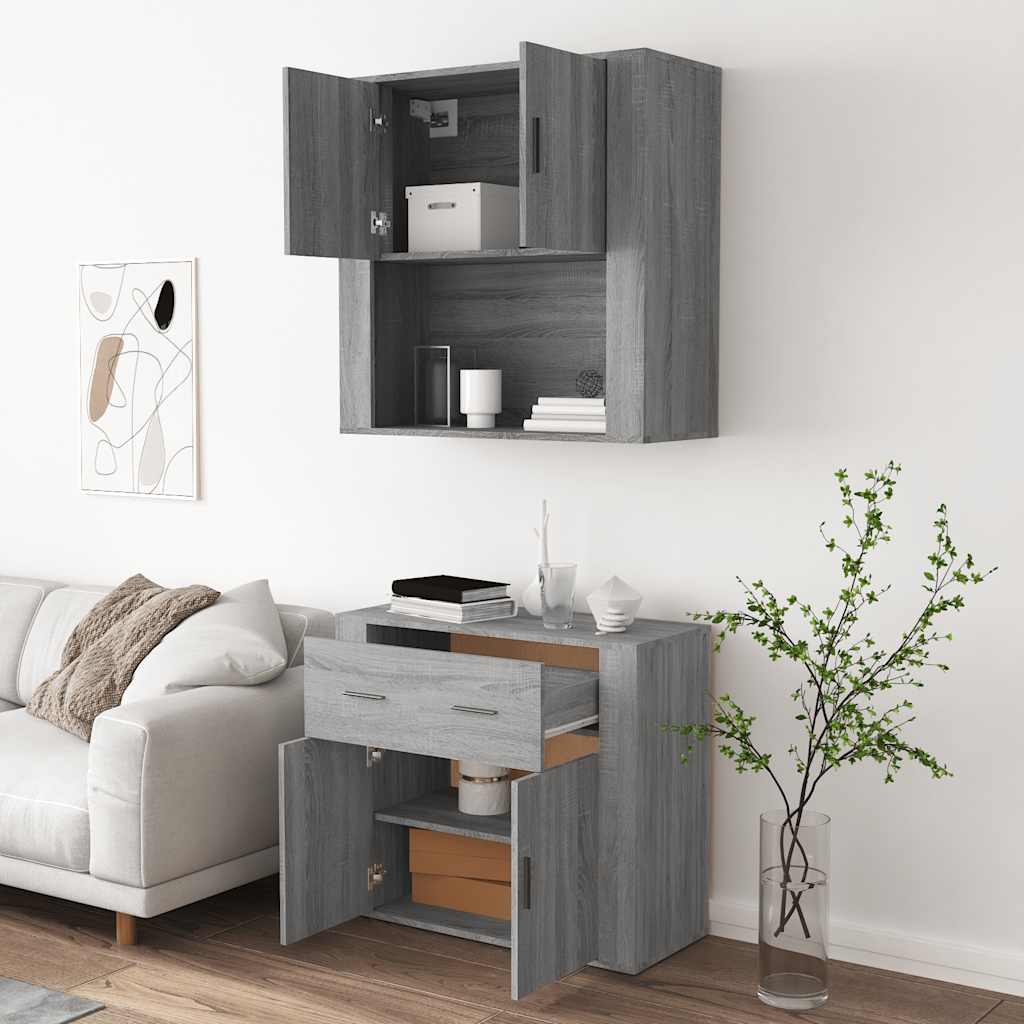 Highboard Grau Sonoma Holzwerkstoff