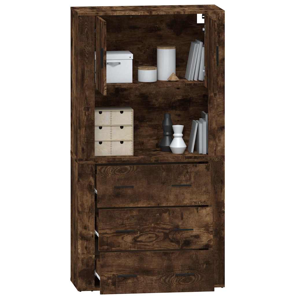 Highboard Räuchereiche Holzwerkstoff