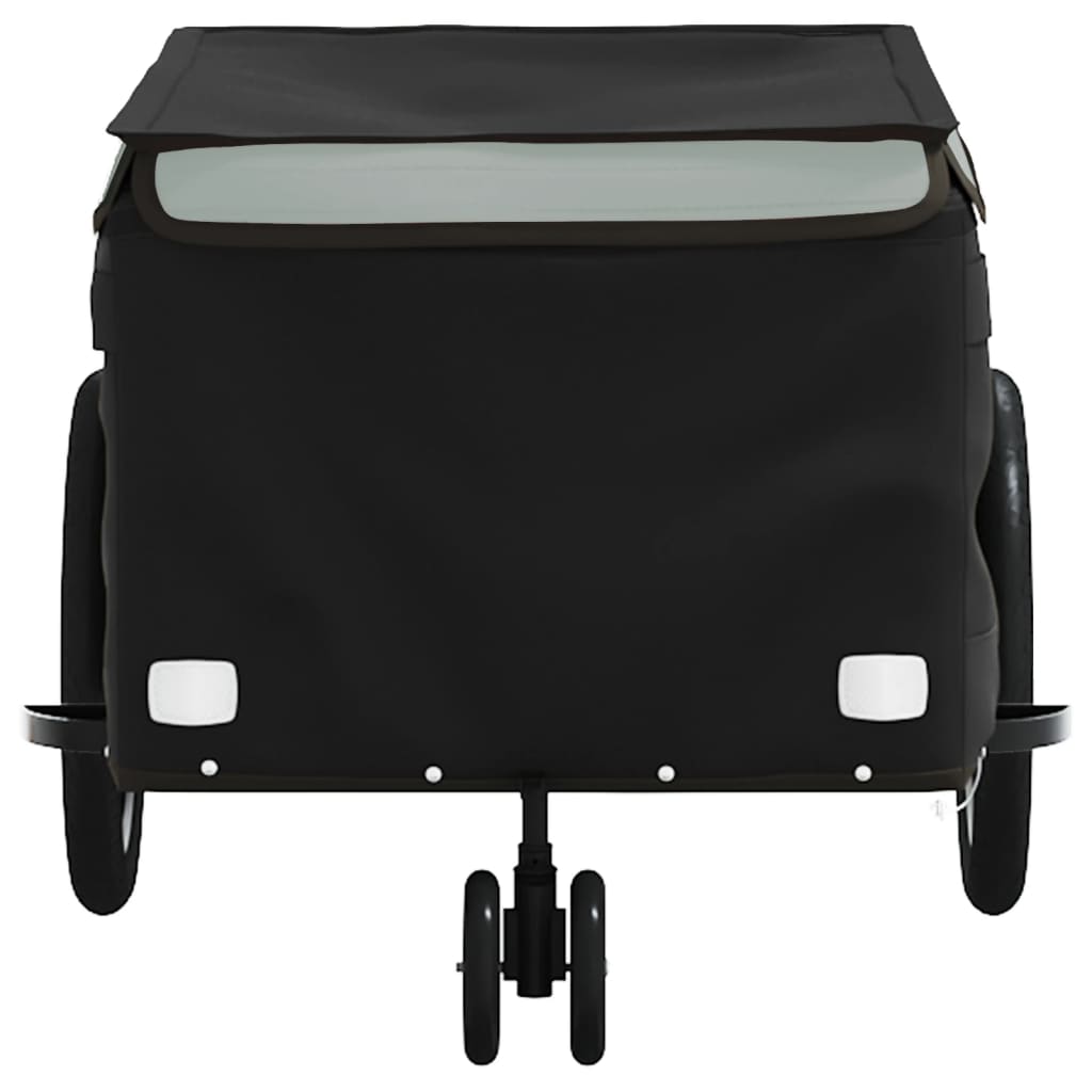 Fahrradanhänger Schwarz und Grau 30 kg Eisen