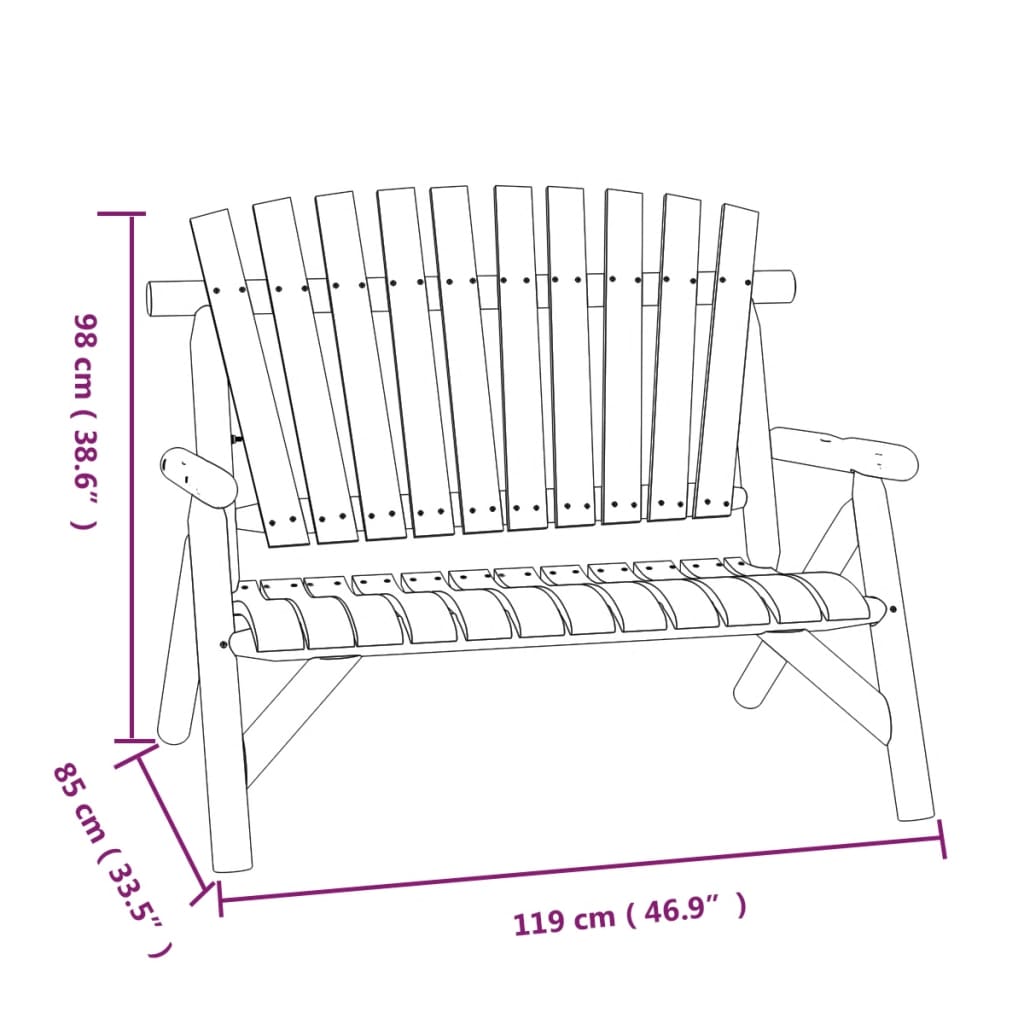 5-tlg. Garten-Lounge-Set Massivholz Fichte