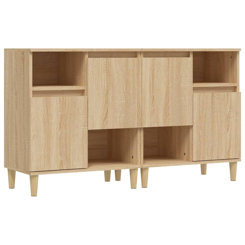 Sideboards 2 Stk. Sonoma-Eiche 60x35x70 cm Holzwerkstoff