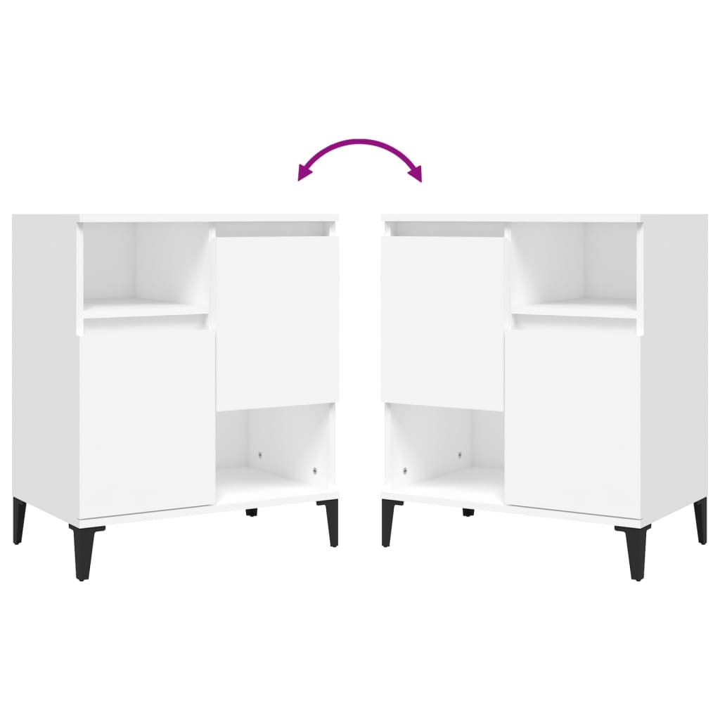 Sideboards 2 Stk. Weiß 60x35x70 cm Holzwerkstoff