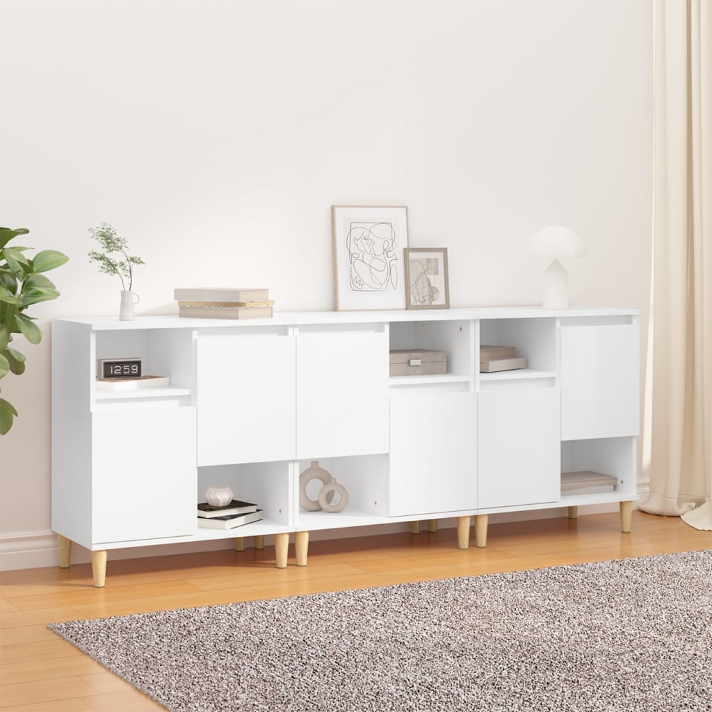 Sideboards 3 Stk. Weiß 60x35x70 cm Holzwerkstoff