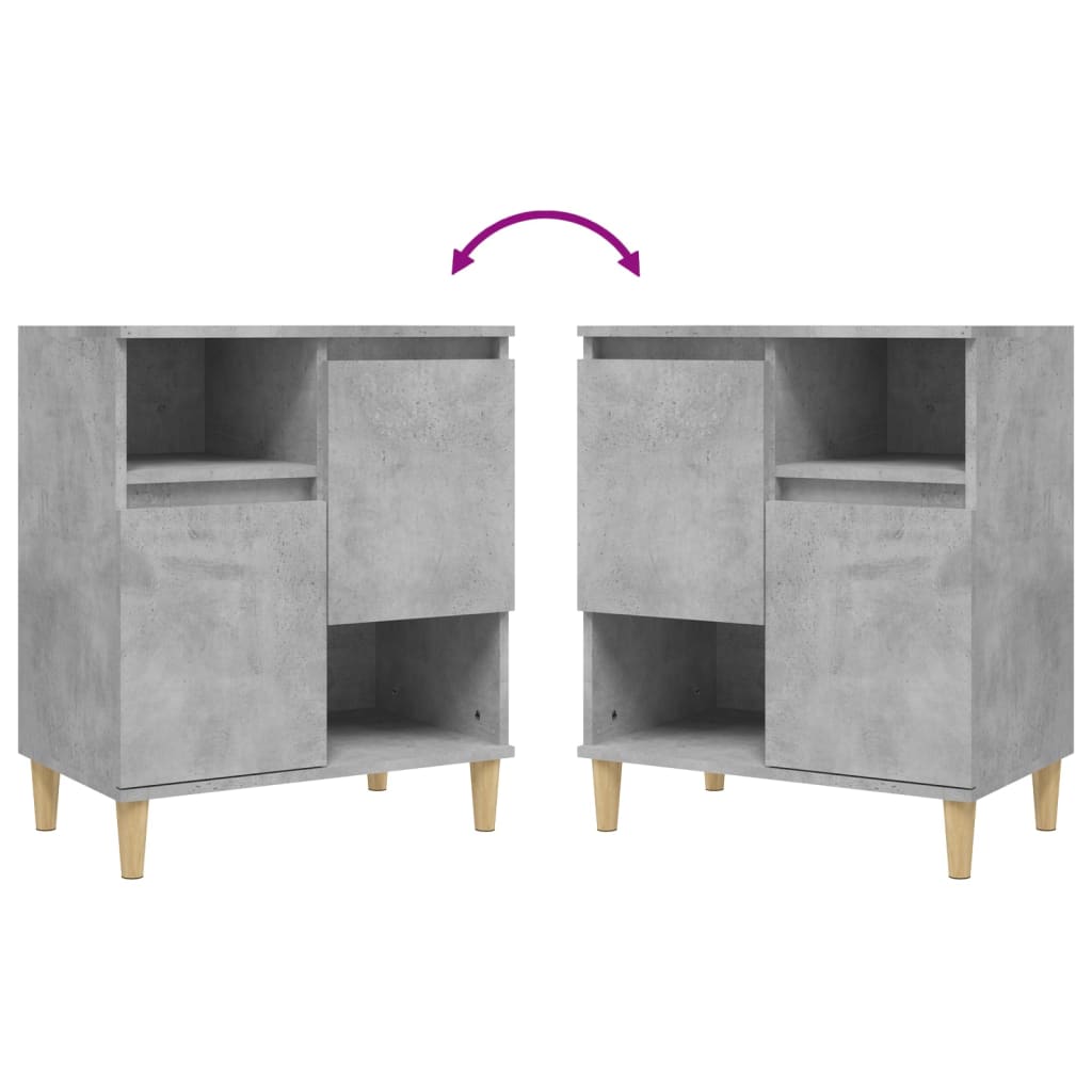 Sideboards 3 Stk. Betongrau 60x35x70 cm Holzwerkstoff