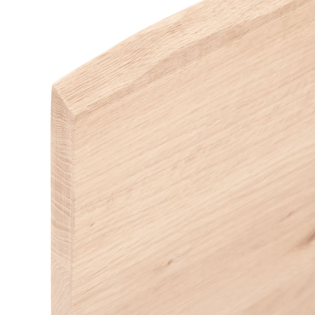 Tischplatte 60x40x2 cm Massivholz Eiche Unbehandelt