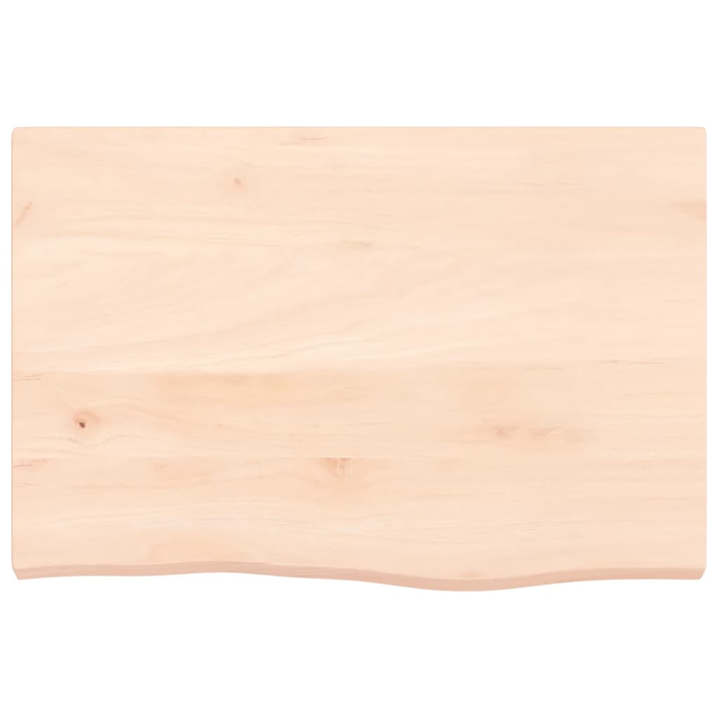 Tischplatte 60x40x(2-4) cm Massivholz Eiche Unbehandelt