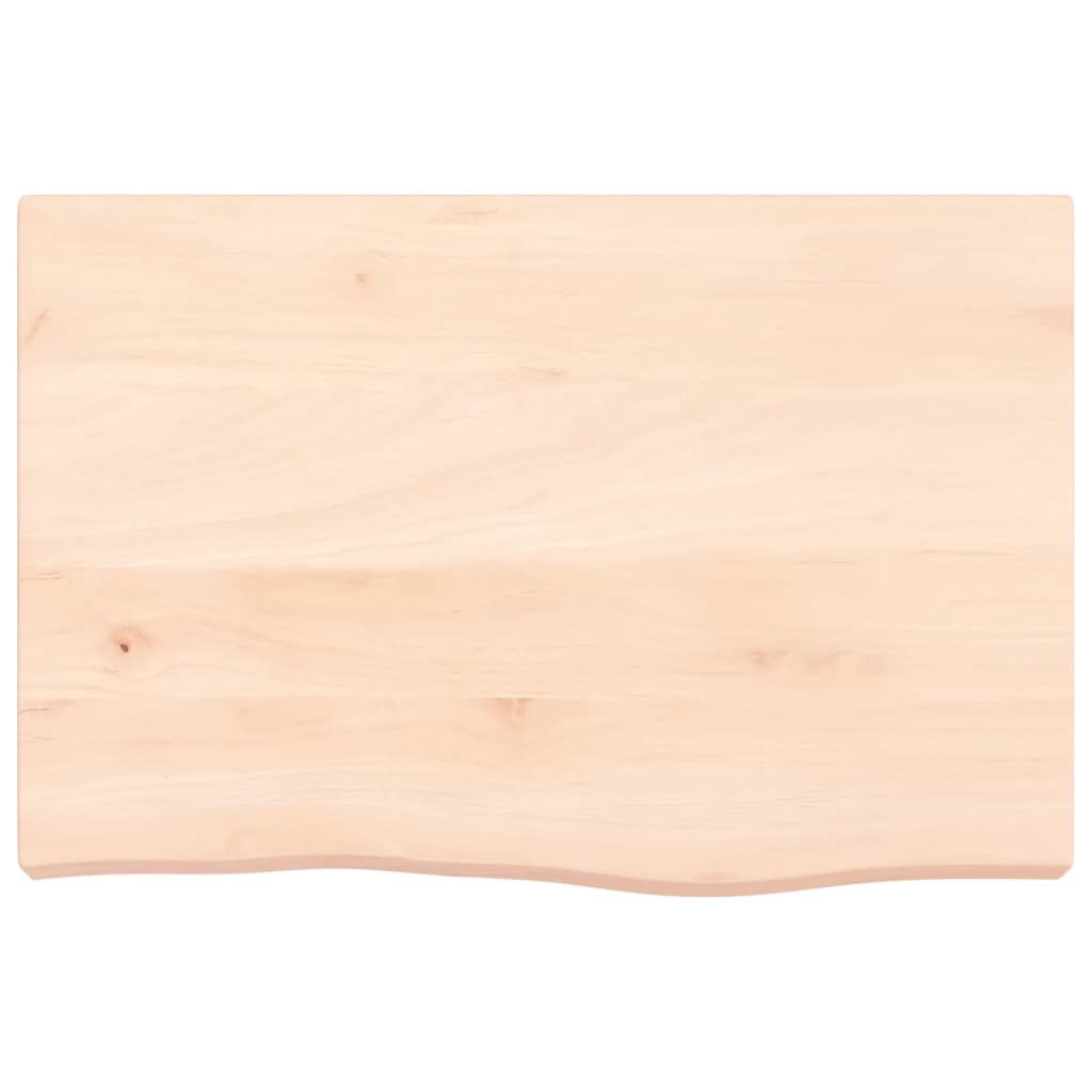 Tischplatte 60x40x(2-6) cm Massivholz Eiche Unbehandelt