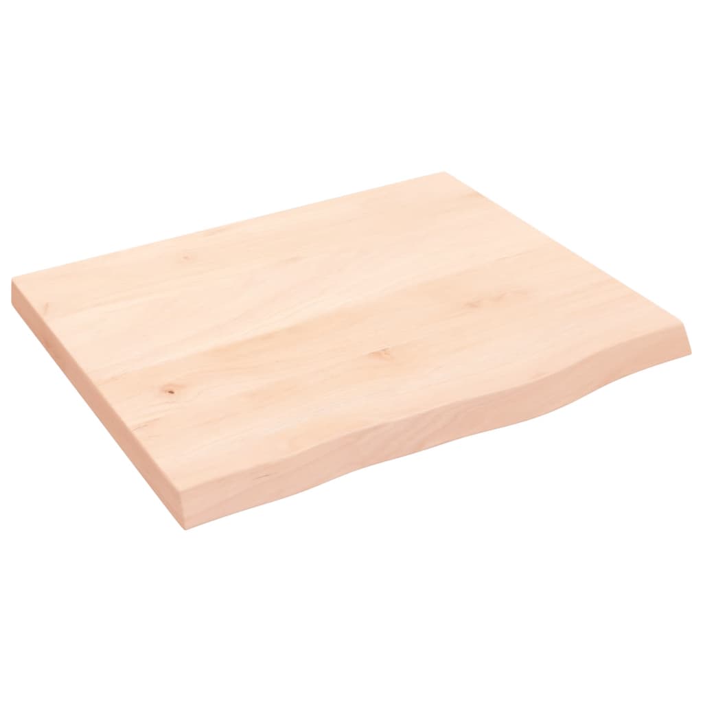 Tischplatte 60x50x(2-4) cm Massivholz Eiche Unbehandelt