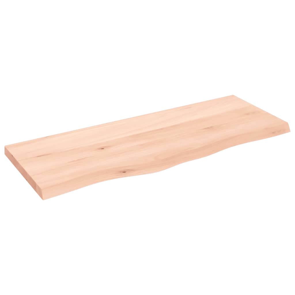 Tischplatte 100x40x(2-4) cm Massivholz Eiche Unbehandelt