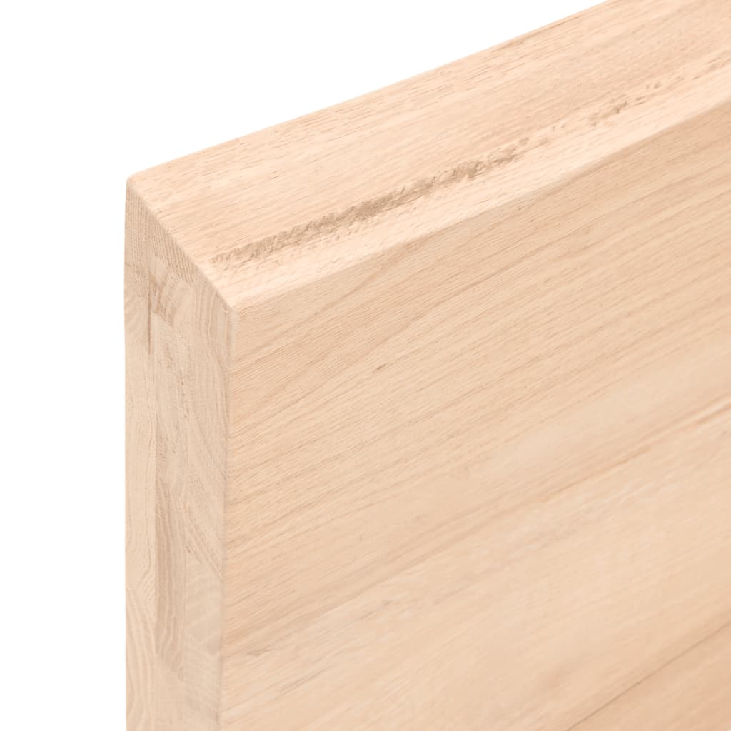 Tischplatte 100x60x2 cm Massivholz Eiche Unbehandelt