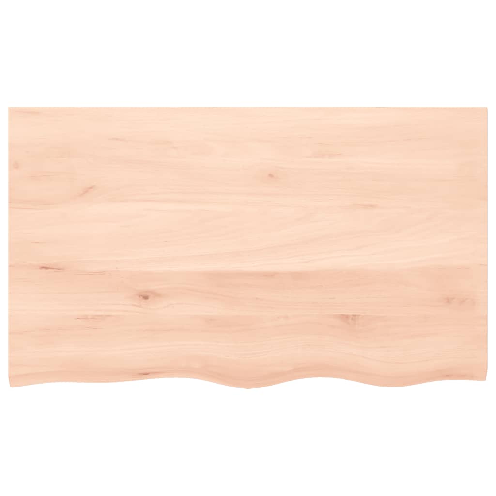 Tischplatte 100x60x(2-4) cm Massivholz Eiche Unbehandelt