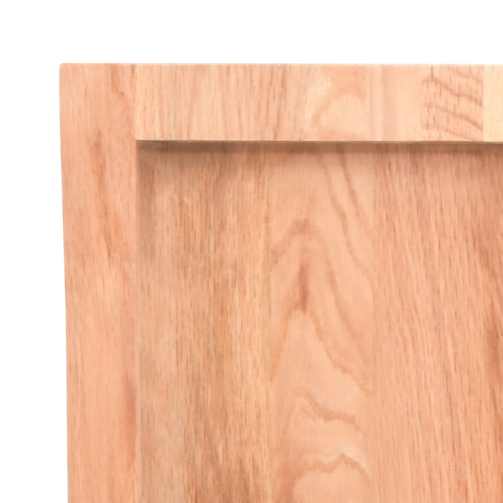 Tischplatte Hellbraun 120x50x(2-6)cm Massivholz Eiche Behandelt