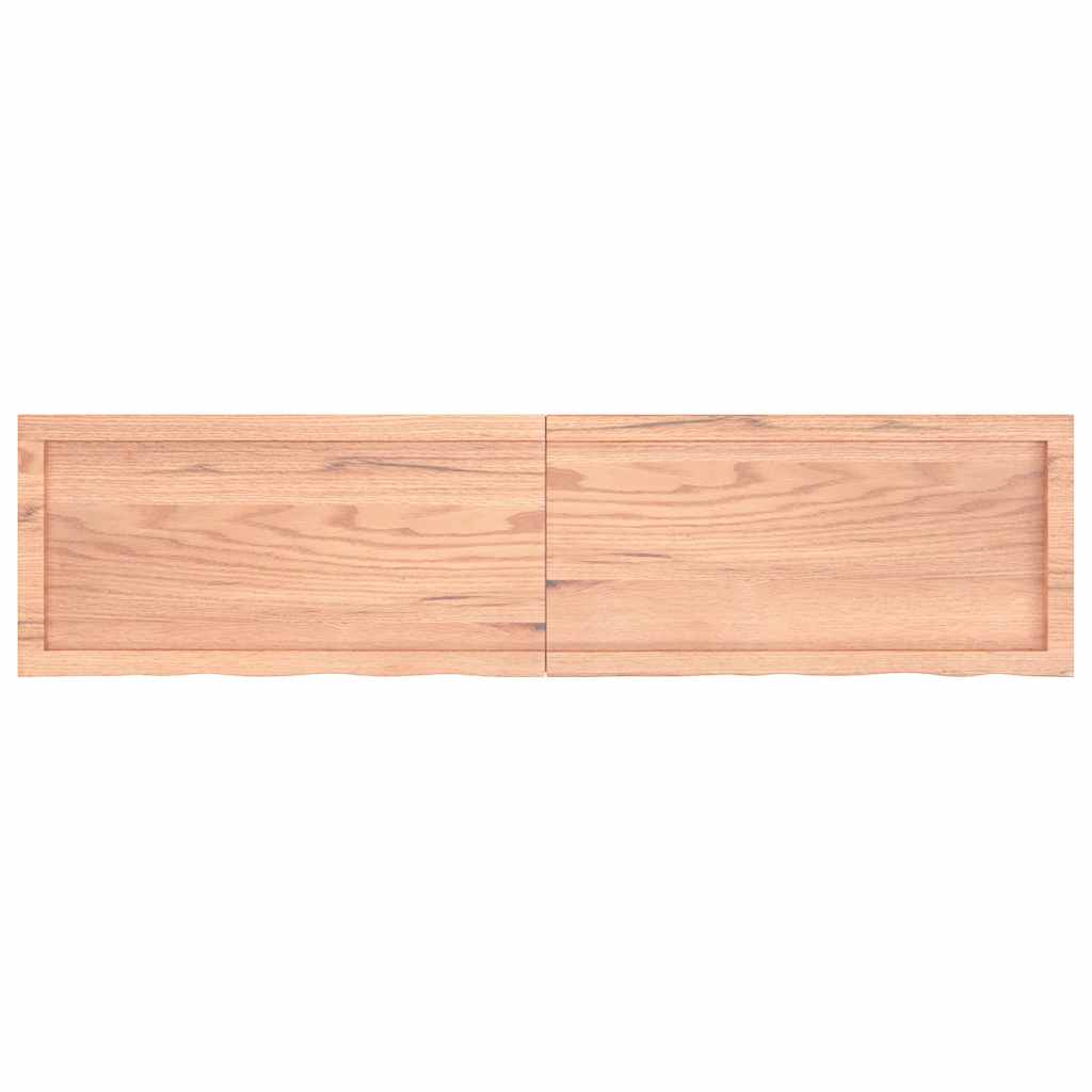 Tischplatte Hellbraun 160x40x(2-4)cm Massivholz Eiche Behandelt