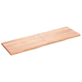 Tischplatte Hellbraun 160x50x(2-4)cm Massivholz Eiche Behandelt