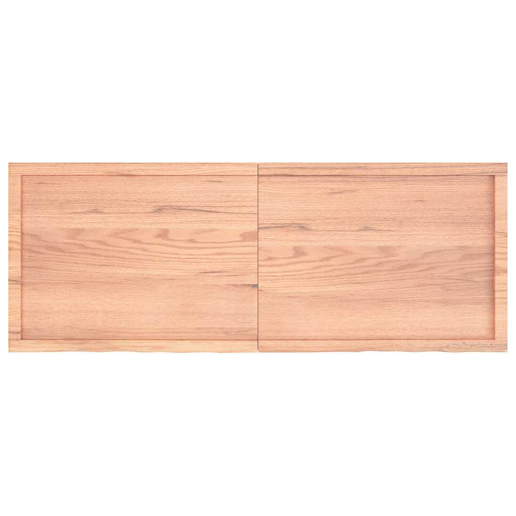 Tischplatte Hellbraun 160x60x(2-4)cm Massivholz Eiche Behandelt