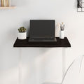 Tischplatte Dunkelbraun 60x40x2 cm Massivholz Eiche Behandelt