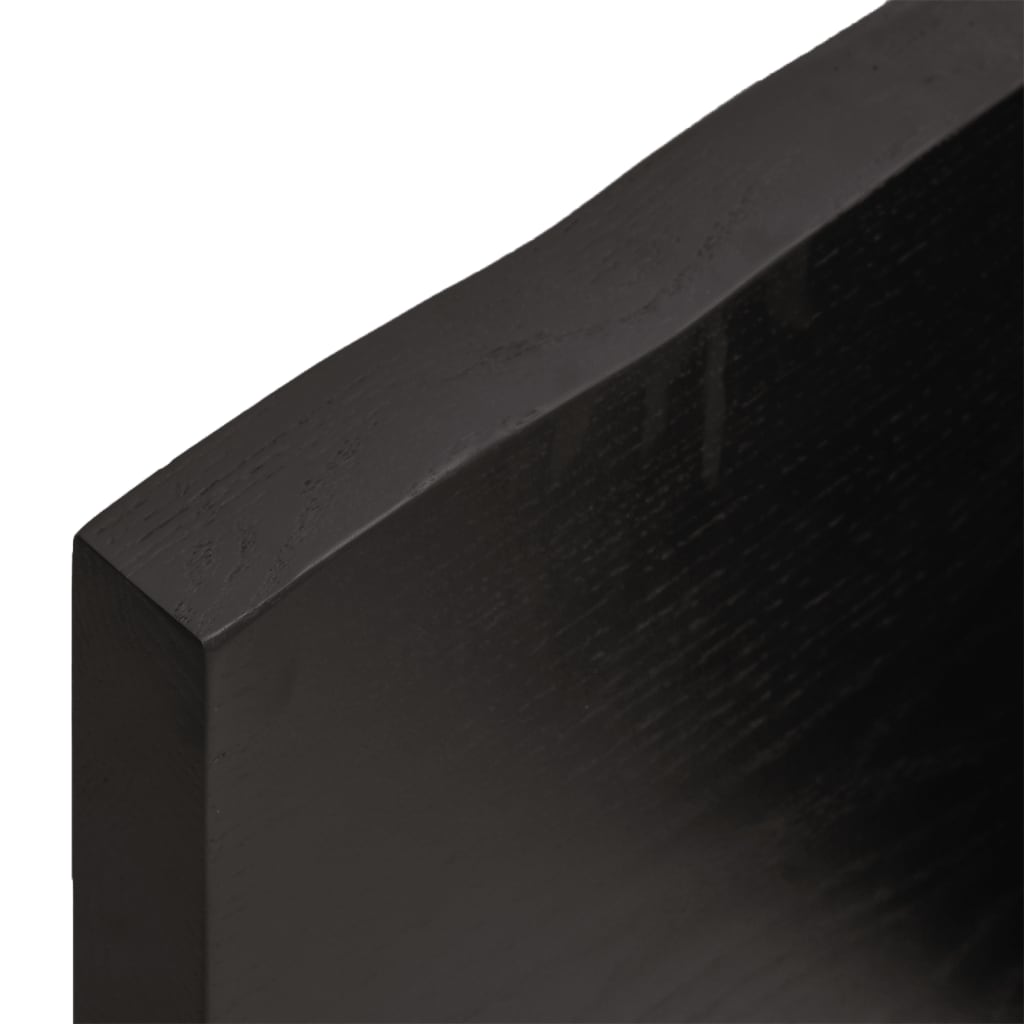 Tischplatte Dunkelbraun 60x60x(2-4)cm Massivholz Eiche