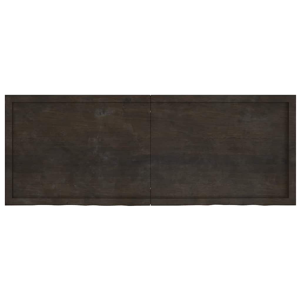 Tischplatte Dunkelbraun 160x60x(2-6)cm Massivholz Eiche