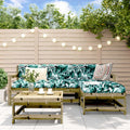 5-tlg. Garten-Lounge-Set mit Kissen Imprägniertes Kiefernholz