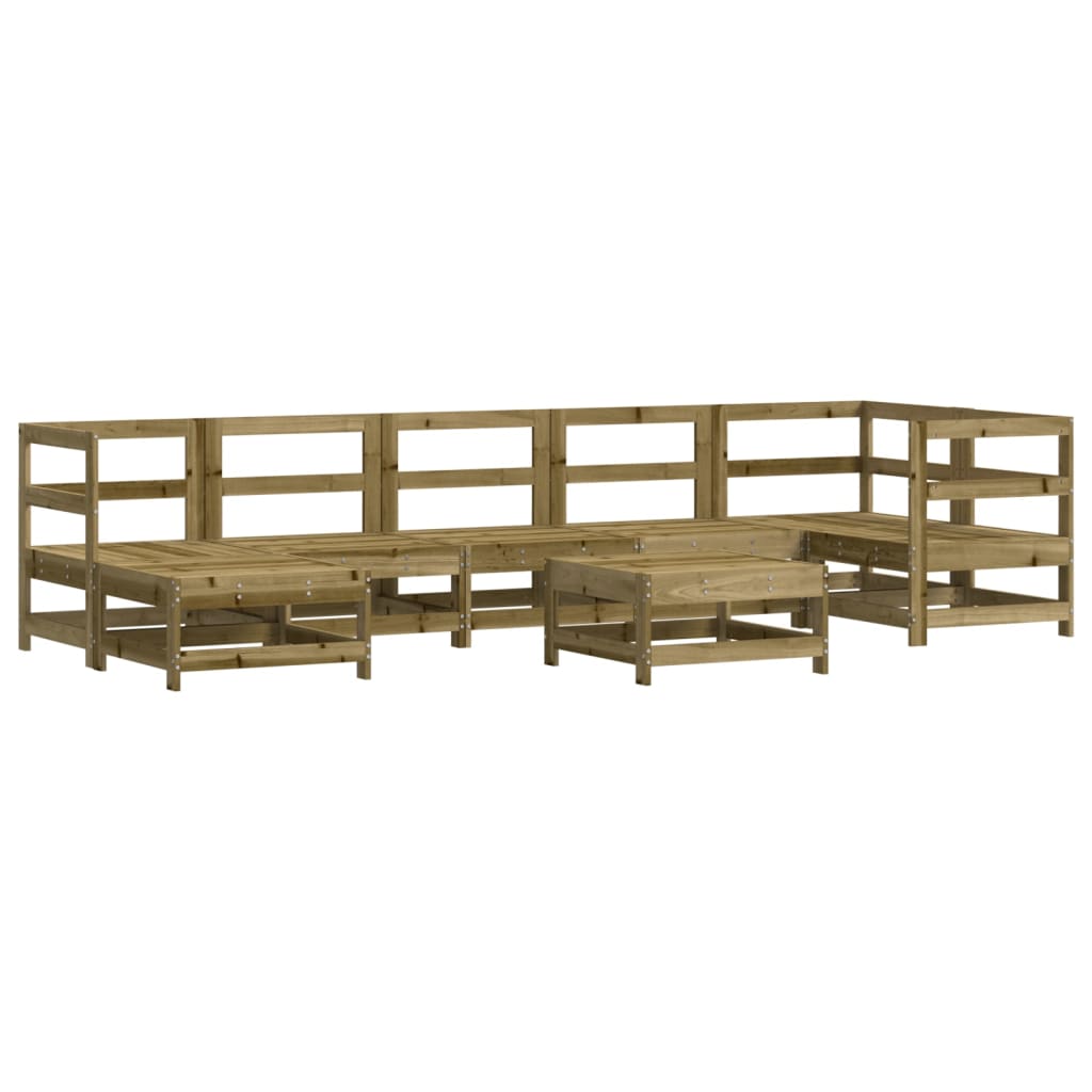 8-tlg. Garten-Lounge-Set mit Kissen Imprägniertes Kiefernholz