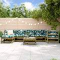 8-tlg. Garten-Lounge-Set mit Kissen Imprägniertes Kiefernholz