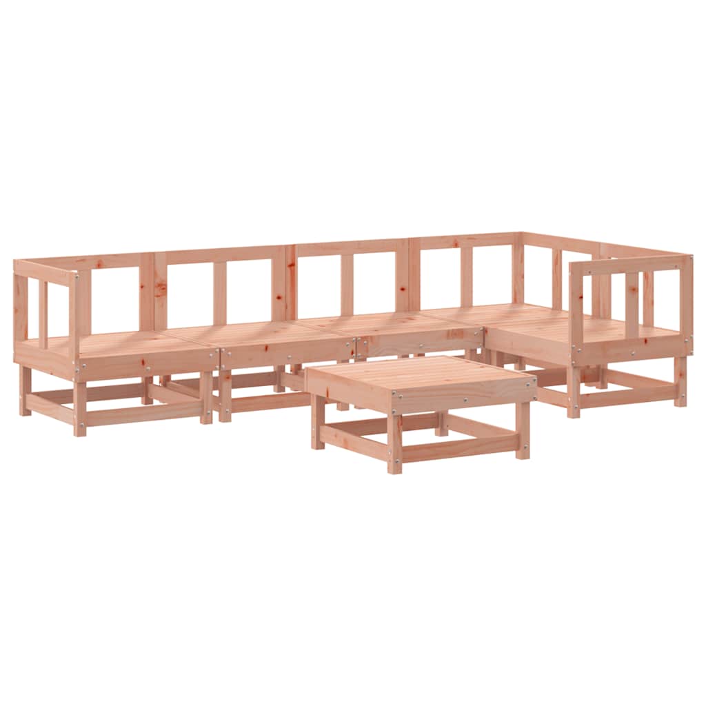 6-tlg. Garten-Lounge-Set mit Kissen Massivholz Douglasie