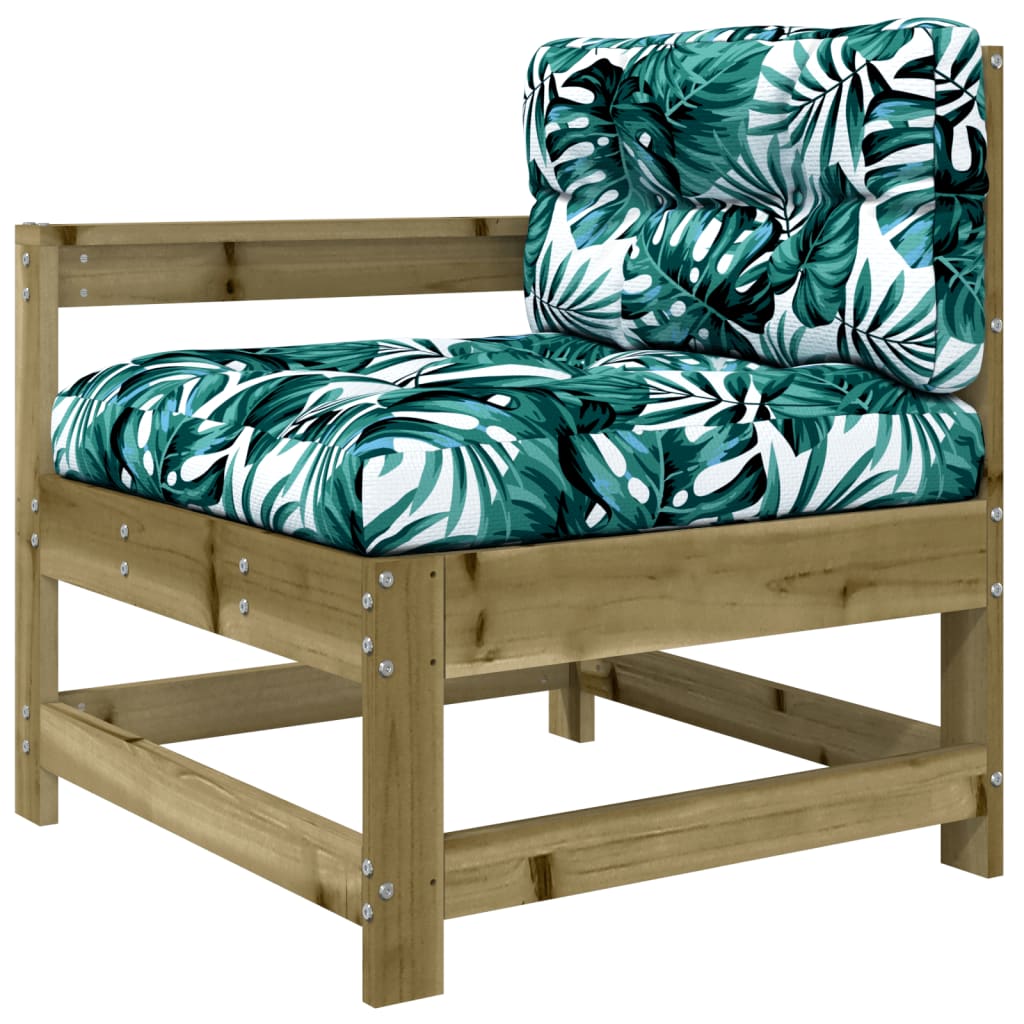 10-tlg. Garten-Lounge-Set mit Kissen Kiefernholz Imprägniert