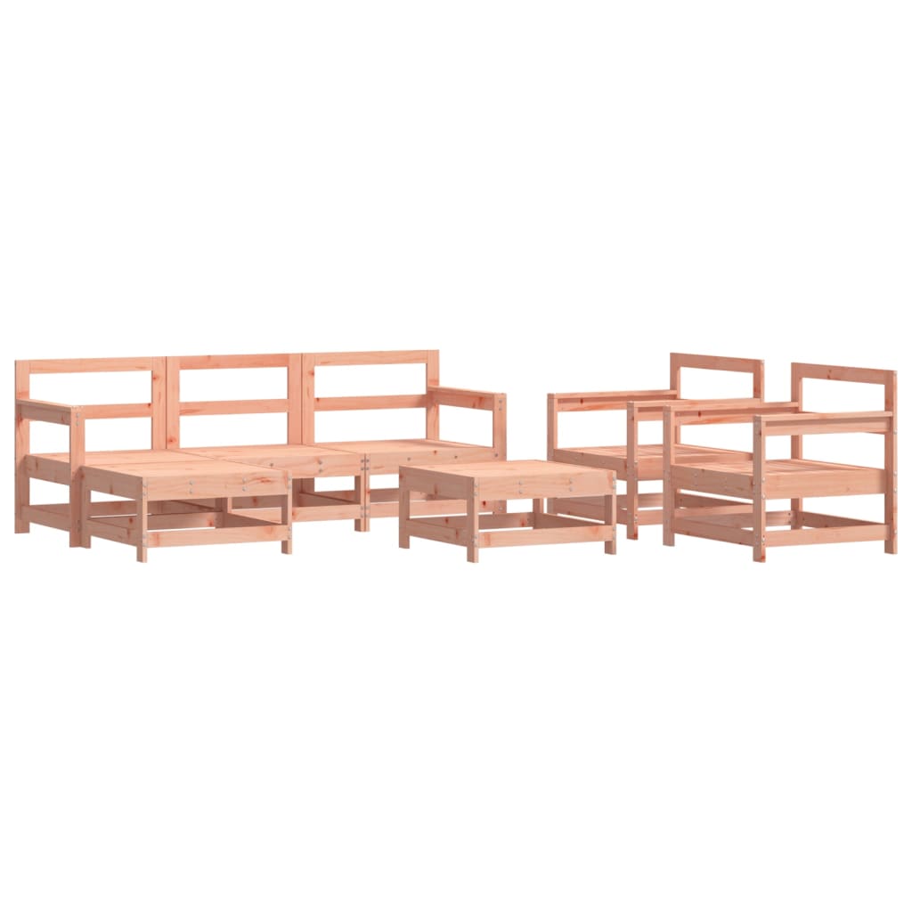 7-tlg. Garten-Lounge-Set Massivholz Douglasie