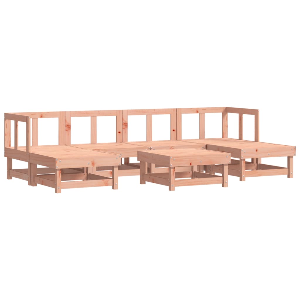 7-tlg. Garten-Lounge-Set Massivholz Douglasie