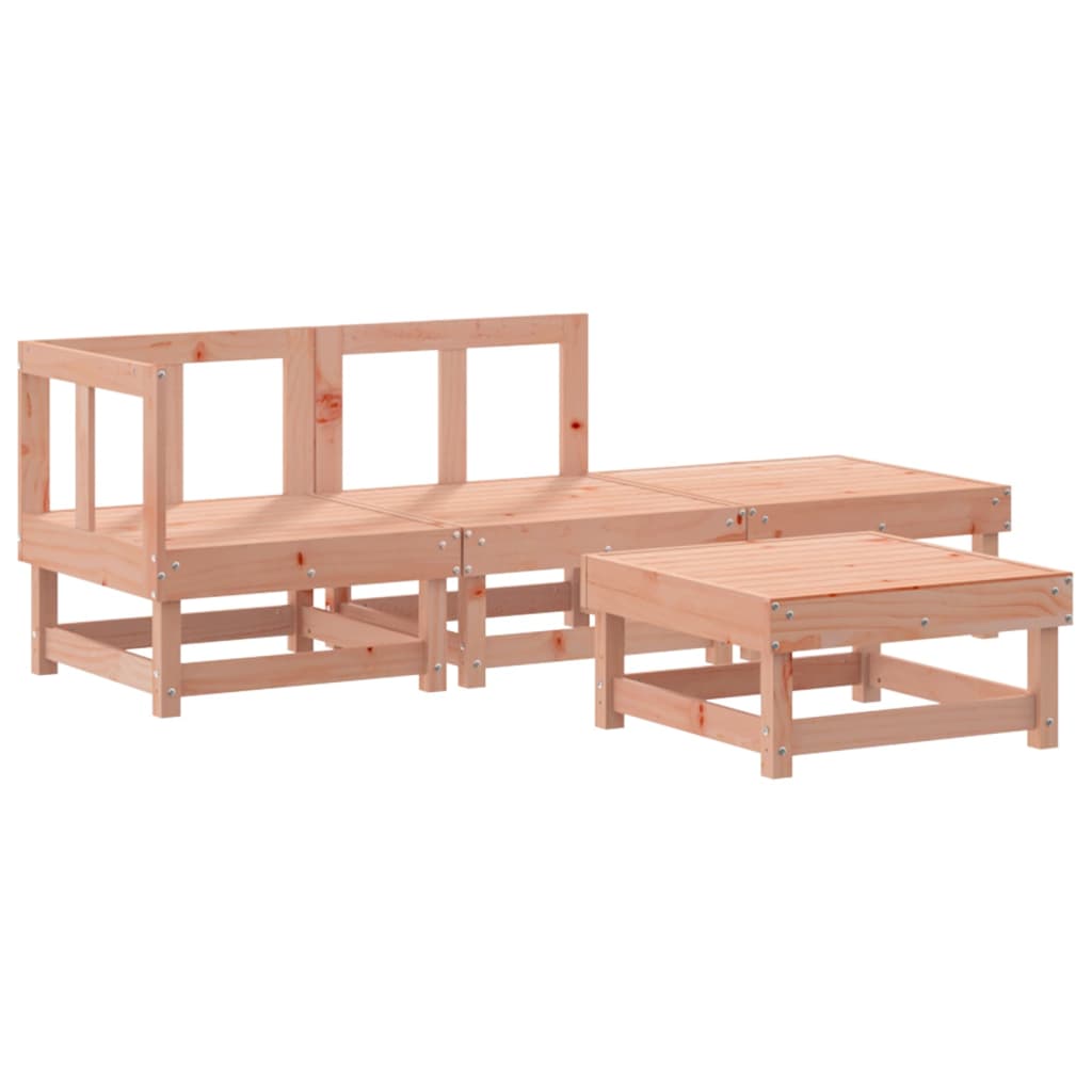 4-tlg. Garten-Lounge-Set Massivholz Douglasie