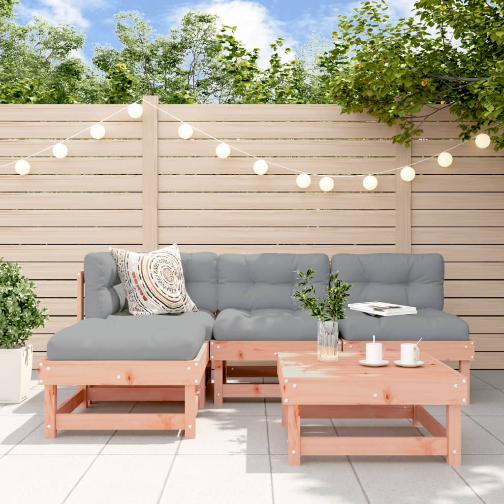 5-tlg. Garten-Lounge-Set Massivholz Douglasie