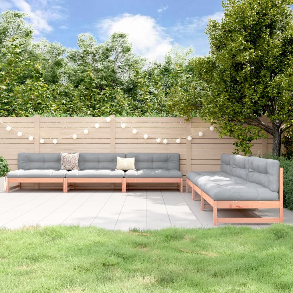 6-tlg. Garten-Lounge-Set Massivholz Douglasie