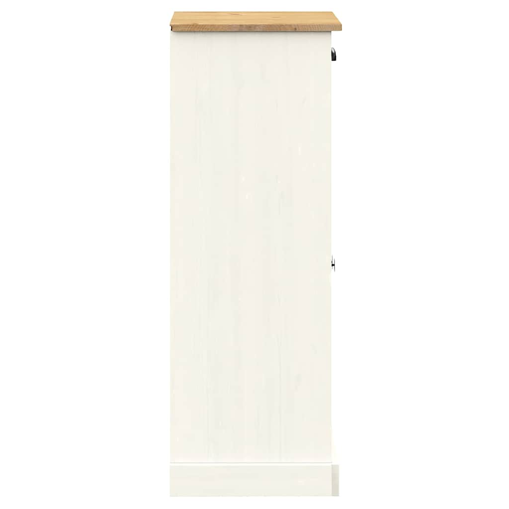 Schuhschrank VIGO Weiß 60x35x96 cm Massivholz Kiefer