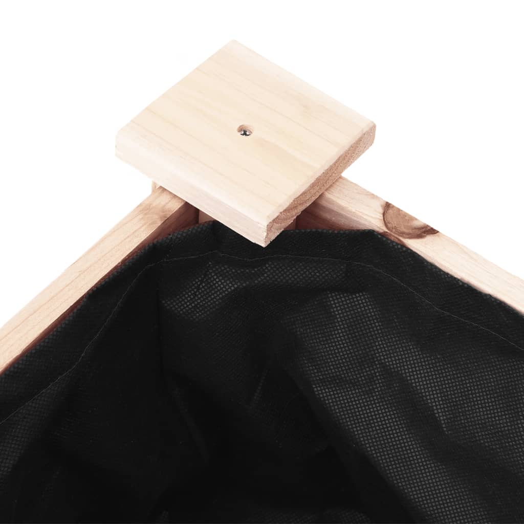 Pflanzkübel mit Einsatz und Rollen 71x37x80 cm Massivholz Tanne