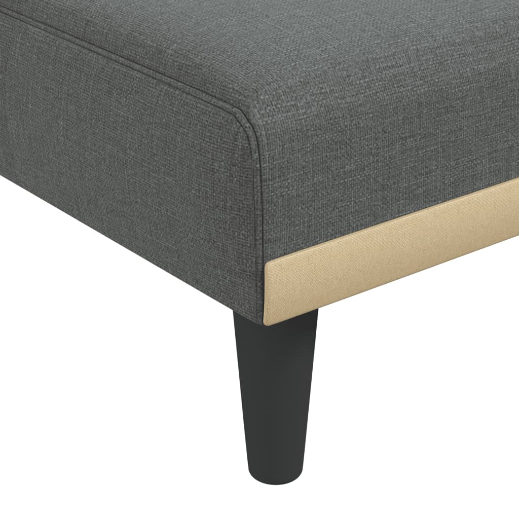 Chaiselongue Dunkelgrau Stoff