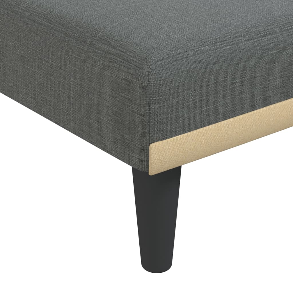 Chaiselongue Dunkelgrau Stoff